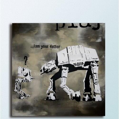 Large size Printing Oil Painting Graffiti i am you father Wall painting Home Decor Abstract Art Picture For Living Room painting