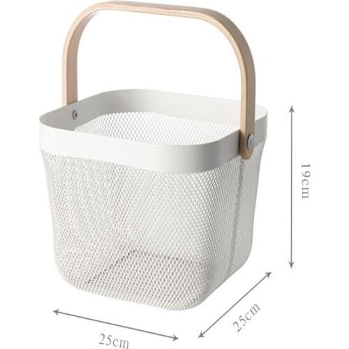 Creative Fashion Wrought Iron Fruit Plate Kitchen Fruit And Vegetable Rack Shopping Basket Storage Basket Fruit Basket Snack