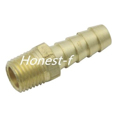 Brass Barbed Fitting Coupler / Connector 1/4" Male BSPT x 3/8"(10mm)Hose Barb Fuel Gas