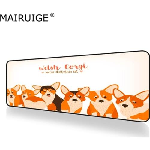 Corgi Cute Mouse Pad XXL Gamer Desk Mat Computer PC Large Keyboard Pad Gaming MousePad 90x40cm/80x30cm for Laptop Table Pads