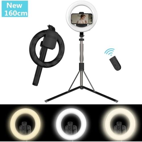 L06 NEW 160cm selfie light wireless Bluetooth selfie stick mini tripod Handheld Extendable Monopod For phone youtube Video Live