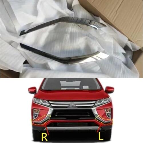 Car Styling Front Bumper Chrome Lower Molding Trim Cover For Mitsubishi Eclipse Cross 2018 2019 2020