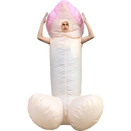 Hot Adult Inflatable Costume Fullbody Penis Jumpsuit Halloween Cosplay Costumes Funny Disfraz for Men Women Dropshipping