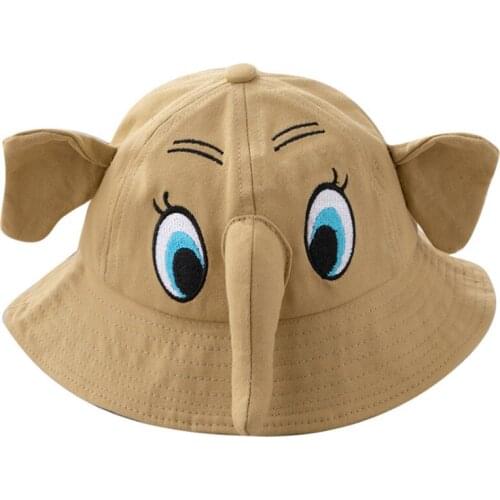 Baby Boy Girl Hat Elephant Bucket Cap for Toddler Kids Children Go Fishing Panama Sun Hats Child Cute Cartoon Fashion 1-4 Years