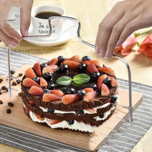 Cake Stand Pastry Tools Silicone Molds Stainless Steel Cake Pastry Slicer Adjustable Metal Cake Cutter Home Kitchen Accessories