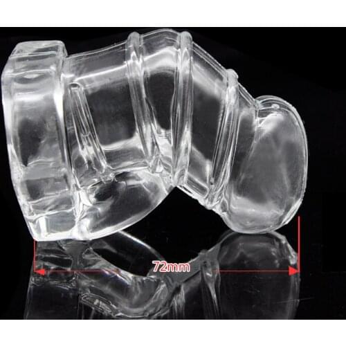 Latest Soft TPR Male Penis Shrink Ring Sheath Cock Cage Chastity Belt Device Adult Bondage BDSM Product Men Sex Toy 2 Color A352