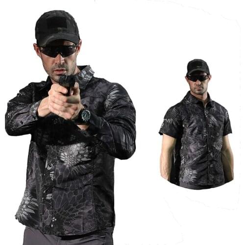 PAVE-HAWK 2020 Dual Use Long Sleeves Into Short Sleeves Camouflaged Quick Dry Tactical Shirt Men Military Hunting Fishing Jersey