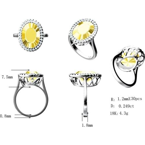 QYI High-end Custom 925 Silver 18K Gold 14K Gold Ring Private Custom The Only Engagement Wedding Ring