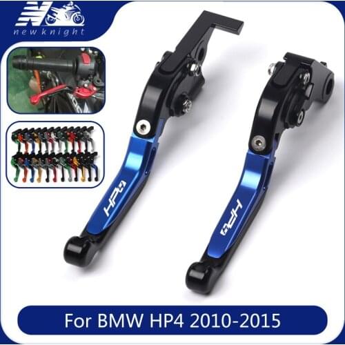 With logo For BMW HP4 HP 4 2010 2011 2012 2013 2014 2015 Motorcycle CNC Accessories Folding Extendable Brake Clutch Levers