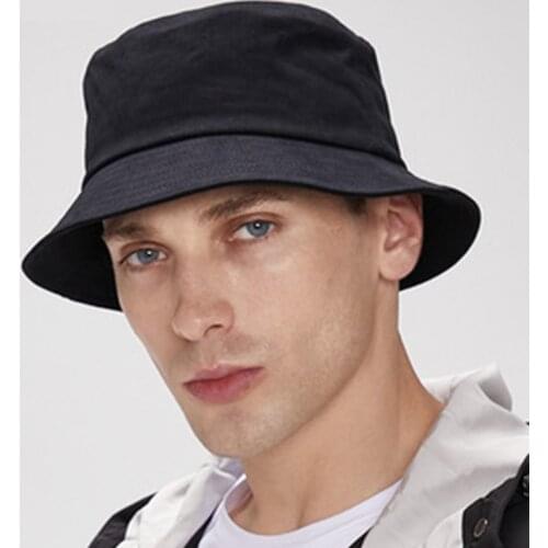 Unisex Cotton Big Wide Brim UV Sunbonnet Outdoor Hip Hop Fisherman Hat Men Summer Travel Foldable Sun Hat Beach Bucket Cap F85