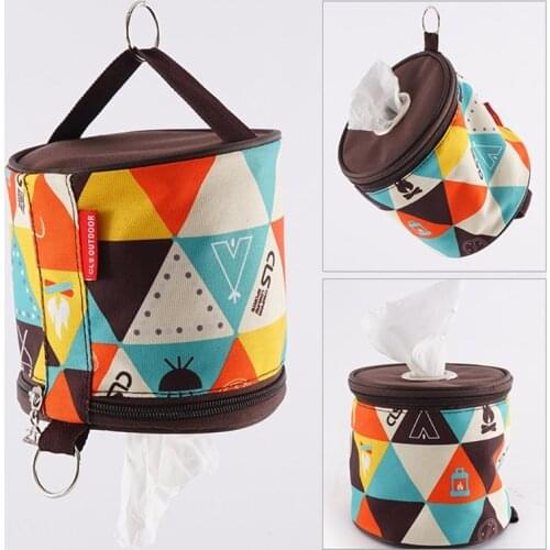 Outdoor Camp National Style Folding Toilet Paper Tissue Case Holder Storage Bag
