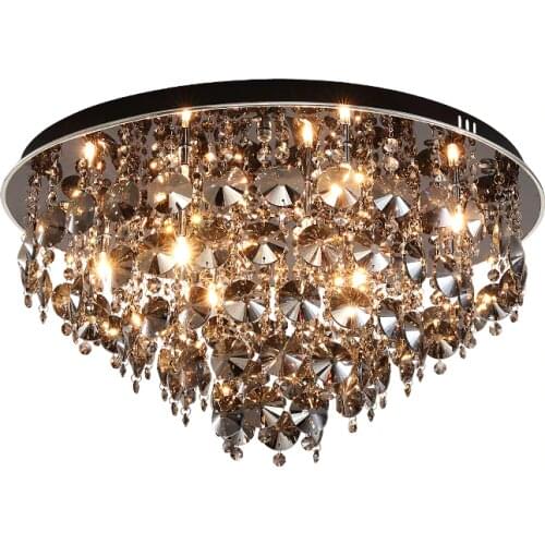 Modern Lamparas De Techo Ceiling Lights Fixtures Crystal LED Ceiling Lighting Fixtures Plafonnier Stainless Steel Plafonnier