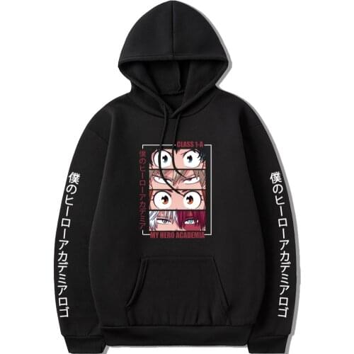 My Hero Academia Class 1A Shoto Todoroki Duke Katsuki Bakugo Hoodie Anime Oversized Hoodie Graphic Harajuku Hoodie Women Clothes