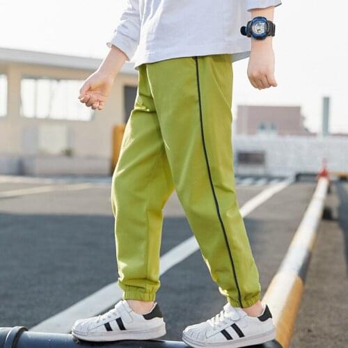 Vintage Spring Summer Thin Casual Pants Boys Kids Trousers Children Clothing Teenagers School Cotton Formal Sport High Quality