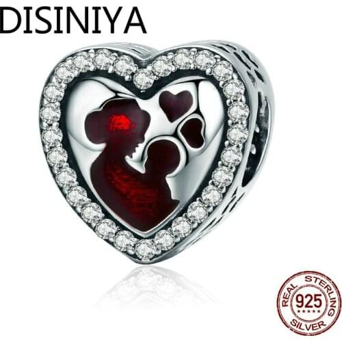 DISINIYA Hot sale 100% 925 Sterling Silver Bead Bracelet DIY jewelry mothers birthday female gift ZCQC00634