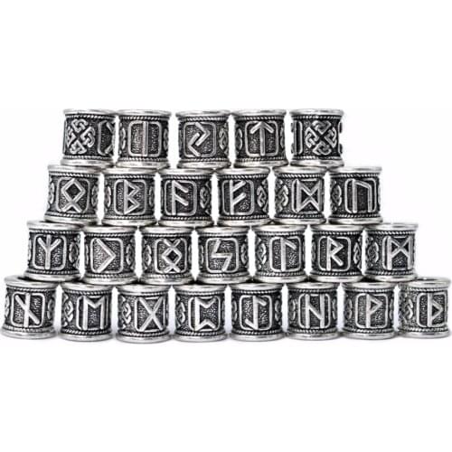 1pc Exclusive Top Norse Viking Runes Beads Celtics Knots Beads for Bracelets for Pendant Necklace DIY for beard or hair