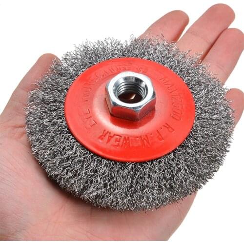 100mm / 4\\\" Wire Bevel Brush Deburring Descaling High Tensile Paint Removal