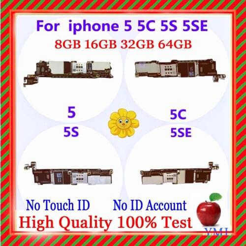 100% Original Motherboard For iPhone 5 / 5C / 5S / SE Unlocked Motherboard Cloud Clean Logic Board With OS System Good tested