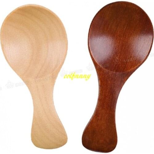 20pcs/lot 8cm Mini Wood Tea Spoon Small Wooden Salt Spoon Sugar Coffee Tea Spoons Baby Feeding Scoop