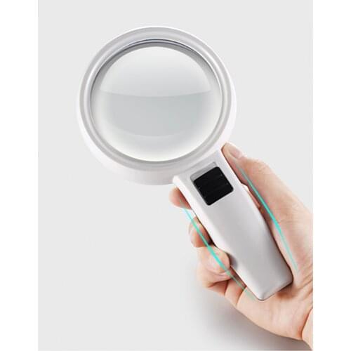 30X 110mm Double Lens Gift Reading Magnifier Magnifying Glass Loupe LED Illuminated Dedicated Handheld Office with 3pcs Lamps