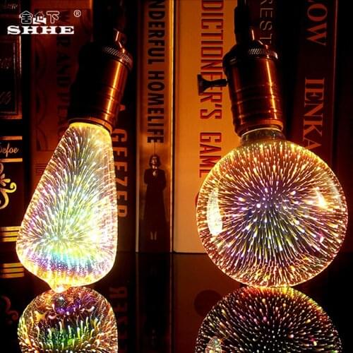 3D E27 Led Light Bulb Decoration Bulb 110V/220V Fireworks Edison Bulb Holiday Novelty Christmas Lamp Lamparas chandelier light