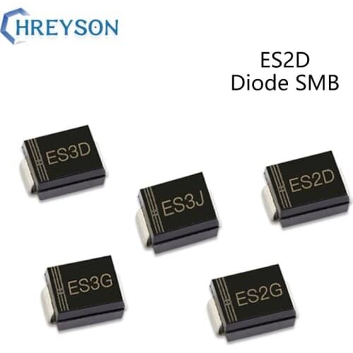 50Pcs SMD Fast Rectifier Diodes ES3D ES3JBF ES2G ES3J ES2J ES2D ES3G 1A 2A 50V 100V 150V 200V 300V 400V 600V 1000V DO-214AA SMB