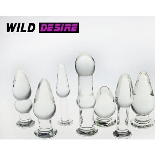 7Pcs/Set Glass Anal Plug Training Set Small Big Size Clear Butt Plug for Women Couples Love Gifts Sex Toys Shop Glass Buttplug