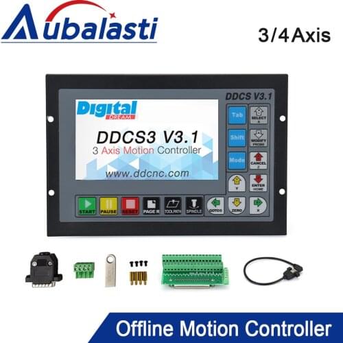 Aubalasti Mach3 Offline Motion Controller DDCS V3.1 Support 3axis 4axis USB CNC Controller Interface