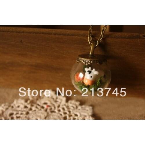 Free ship!!! 20set 25*15mm glass globe with antique bronze findings set glass bubble DIY glass vial pendant