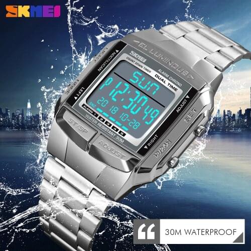 SKMEI Luxury Sports Chronograph Mens Watch Outdoor Military Waterproof Electronic Digital Wrist Watches Clock relogio masculin