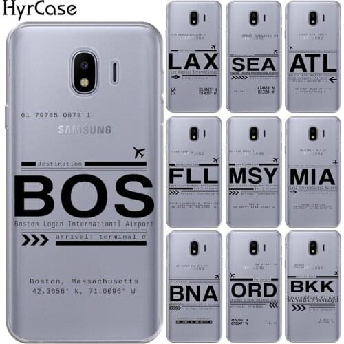 Boston US International Airport Call Case Cover For Samsung J3 J5 J7 2017 J2 J5 Prime J4 J6 J7 J8 2018 M10 M20 M30 M40 A40S