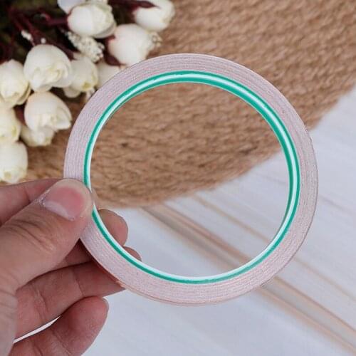 10m Double Sided Conduct Copper Foil Shielding Tape Conductive Self Adhesive Heat Insulation 6mm width
