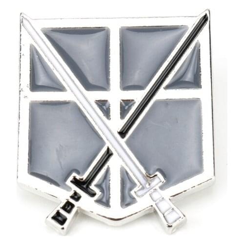 Enamel Pin Anime Attack On Titan Theme Pins Sword Badge Exquiste Brooch Jewelry Wings of Liberty Freedom Scout Regiment Legion