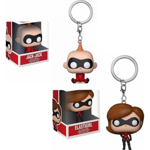 With original box Keychain Official The Incredibles Jack-Jack Characters Action Figure Collectible Model Christmas Toys