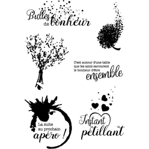 French Clear Stamp for Scrapbooking Transparent Silicone Rubber DIY Photo Album Decor 1808