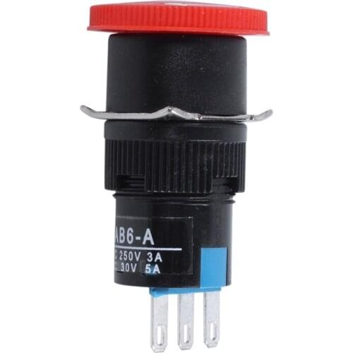 GTBL Red Mushroom DC 30V 5A AC 250V 3A Emergency Stop Push Button Switch