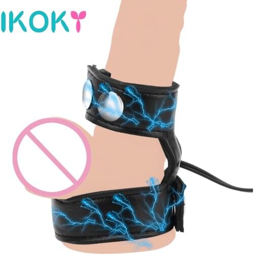 IKOKY Penis Stimulator Medical Themed Toys Sex Toys for Men Penis Cock Rings Electric Penis Massager Electric Shock Orgasm