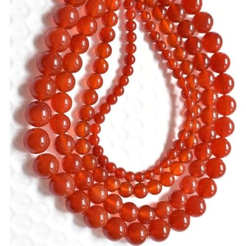 Natural red onyx round loose Beads for jewelry Making DIY Bracelet Necklace 4 6 8 10 12mm Wholesale free shipping
