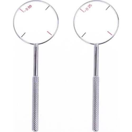 Round Optical Cross Cylinder Lens Tool Optical Instruments Ophthalmic Lens Diopters Optometry Accessories 0.25 / 0.50