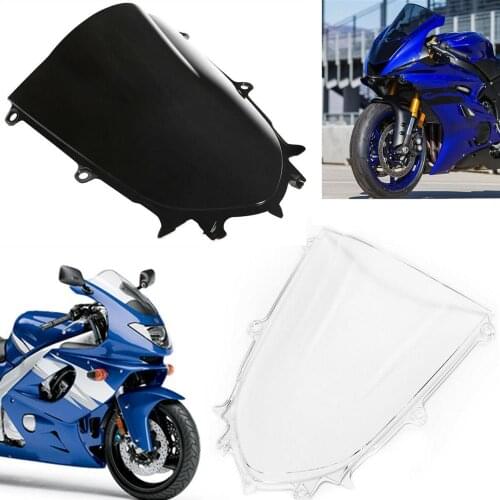 Motorcycle Front Windshield Windscreen For Yamaha YZF-600R 600R YZF-R6 2017-2018 17 18 Black/Clear