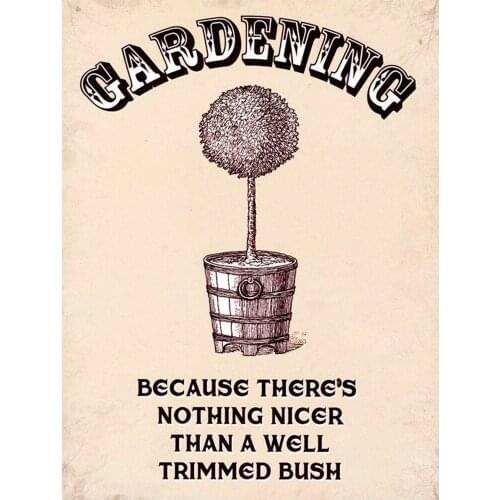 GARDENING METAL TIN SIGN POSTER WALL PLAQUE