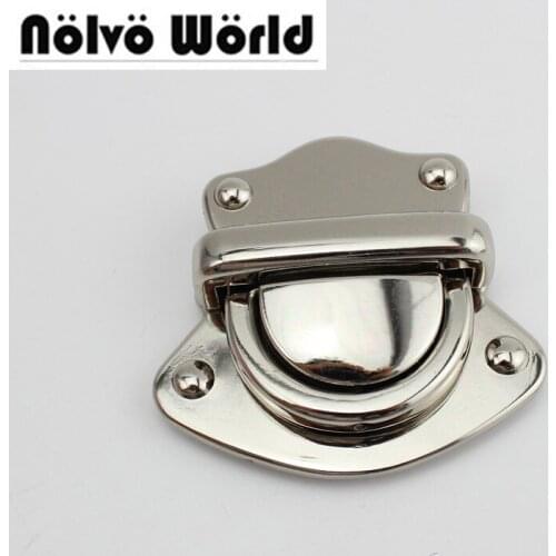 10pcs Silver Gold Big size 70*65mm metal pressed lock for handbags factory DIY hardware wholesale price