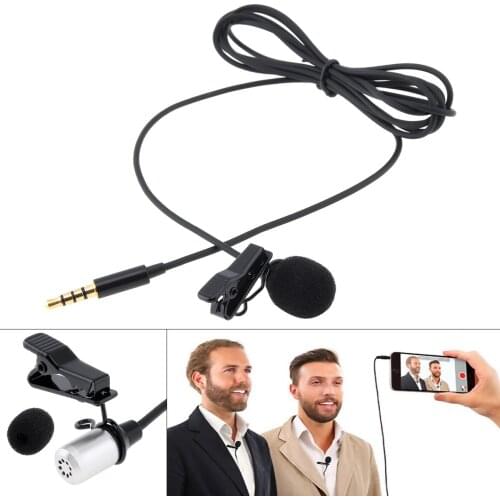 3.5MM Mini Headsets Microphone Suit Clip-on Lapel Computer Phone Mic Condenser Microphone for Recording / Speaking / Lectures