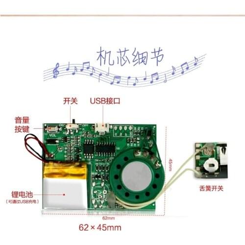 Diy Music greeting card Christmas card Birthday card support Mp3 Make your own creative gift