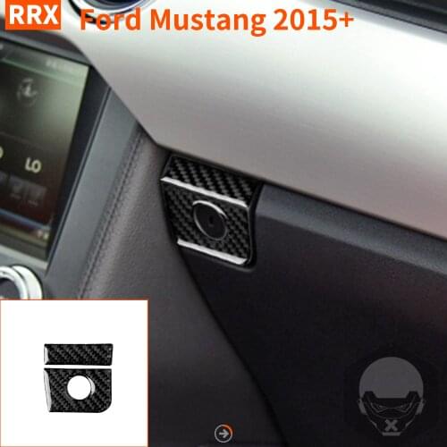 Carbon Fiber Glove Box Handle Cover Sticker For Ford Mustang GT 2015 2016 2017 2018 2019 2020 Interior Trim Car Accessories
