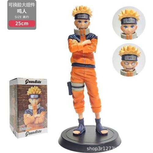 NARUTO Uzumaki Naruto Changeable face Figures, toys, birthday gifts Car desk computer decoration