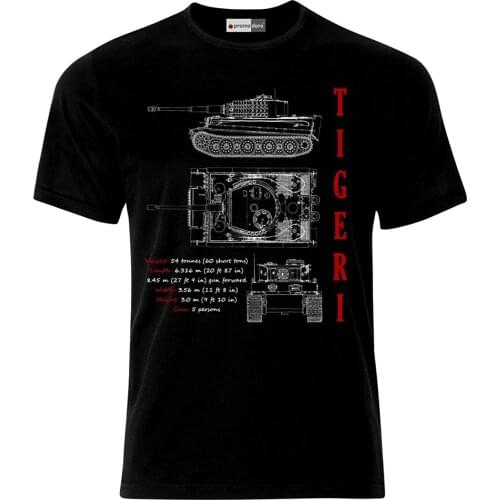 German Army Tiger 1 Tank Panzer WW2 Wehrmacht T-Shirt Summer Cotton O-Neck Short Sleeve Mens T Shirt New Size S-3XL