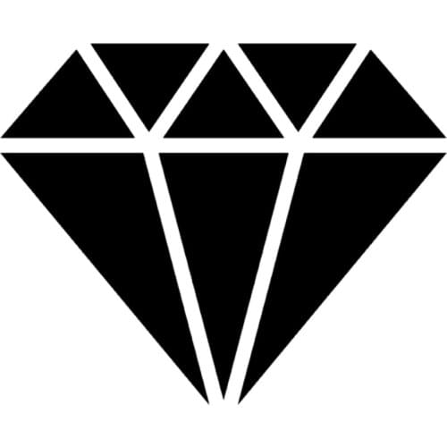 Creative Diamond Classic Car Stickers Pvc Fashion Auto Window Decoration Decals Waterproof and Sunscreen Customizable Colors