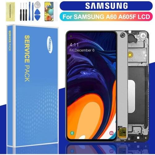 6.3'' Original LCD For Samsung Galaxy A60 LCD Display Touch Screen Digitizer Assembly For Samsung Galaxy A60 A606F/DS A606 LCD