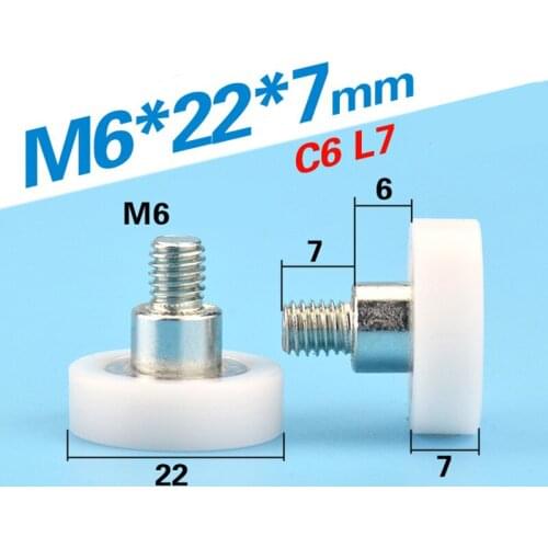 Drawer Showcase Roller M6 Screw Thread Screw POM POM Tok Series M6*22